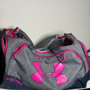 Under Armour Gray and Pink Travel Bag